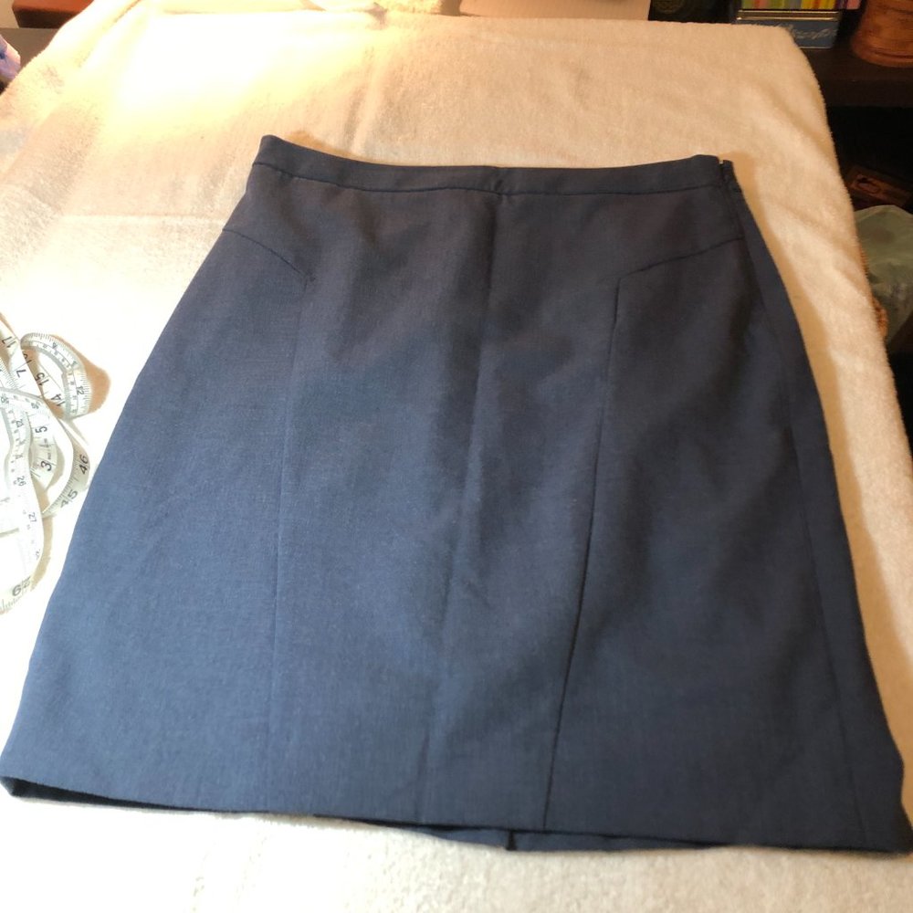 Lined Grey Blue Skirt